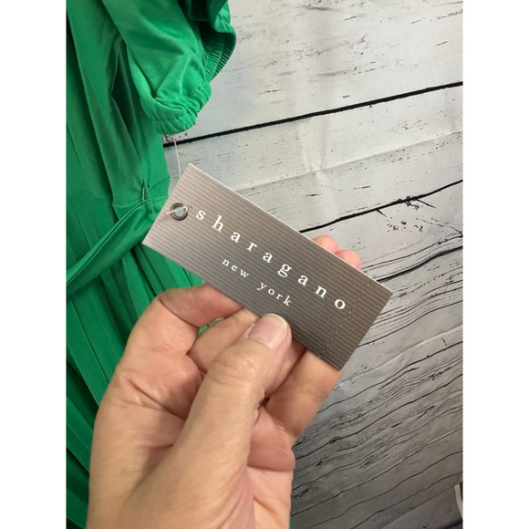 Women's Sharagano Green Pleated Midi Dress 20W - Picture 5 of 7